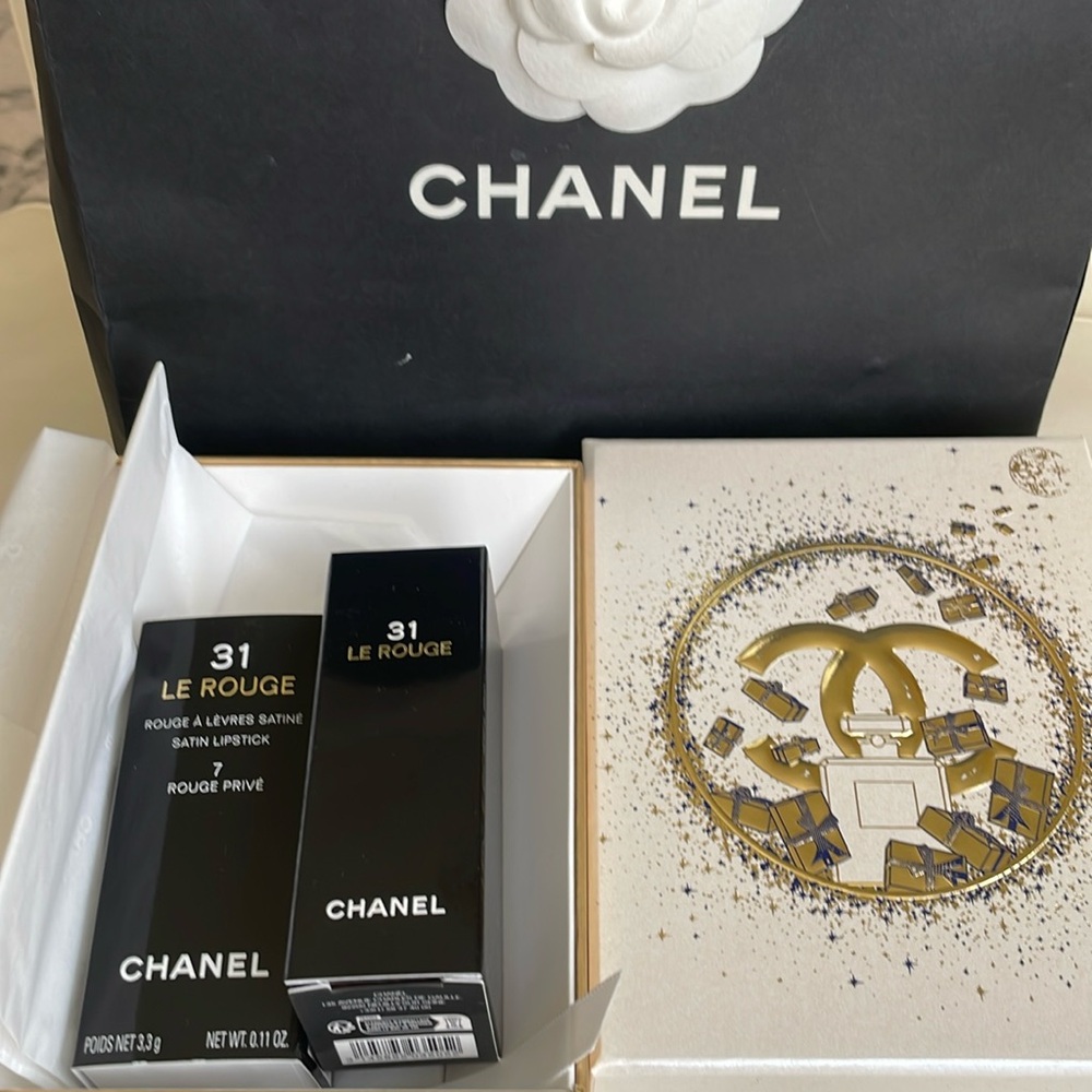 NIB CHANEL LIP COLOR 31 le rouge 7 rouge prive with box and bag AUTHENTIC NEW